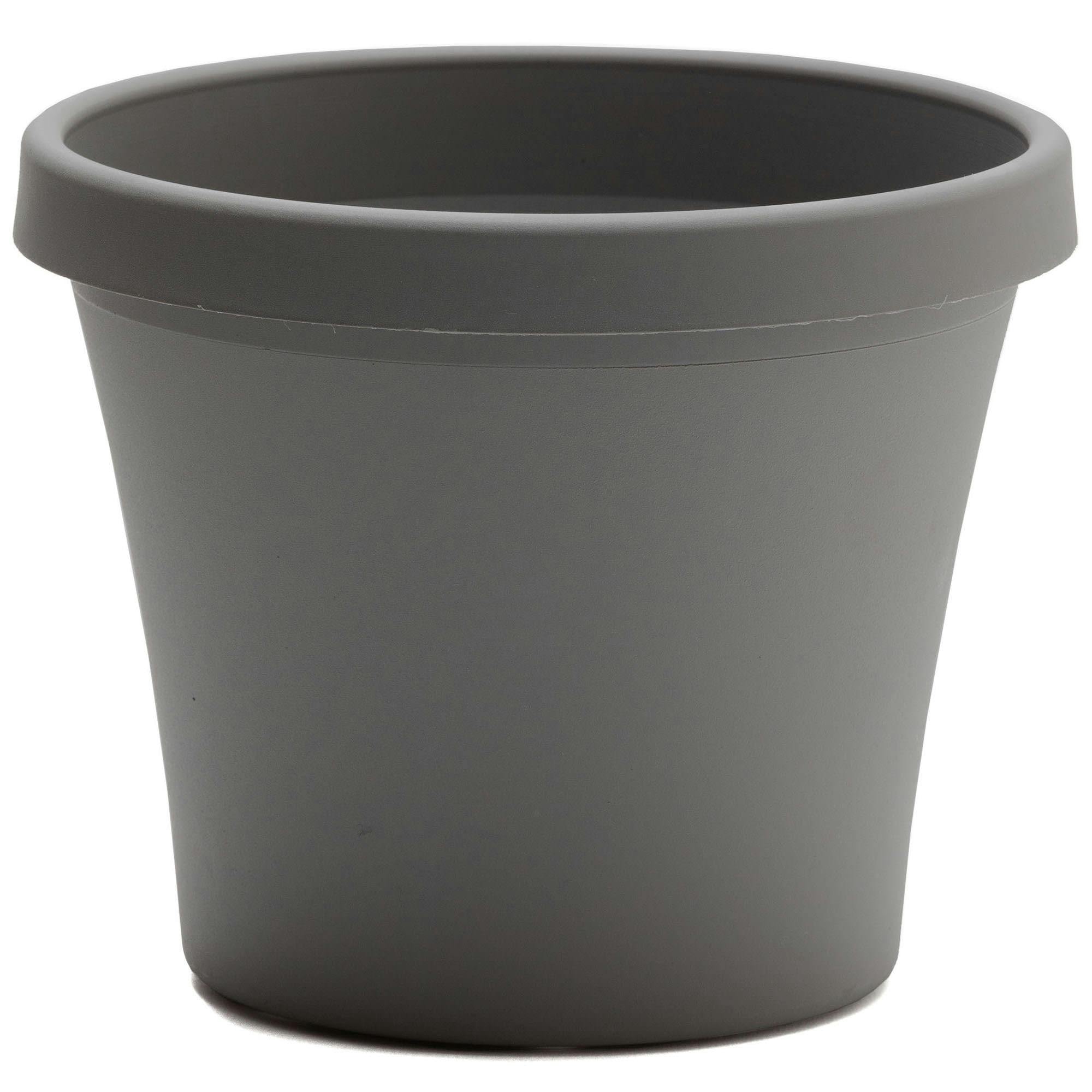 Charcoal Resin Tapered Terra Planter 10.7" for Indoor & Outdoor