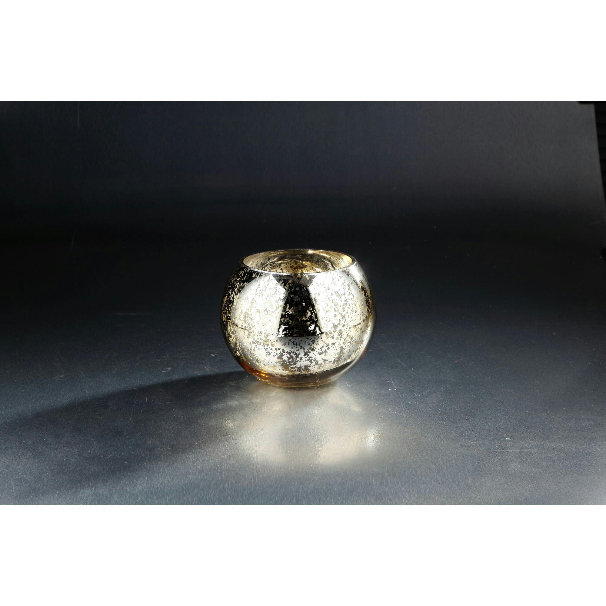 Winter Elegance 8" Silver Mercury Glass Votive Candle Holder