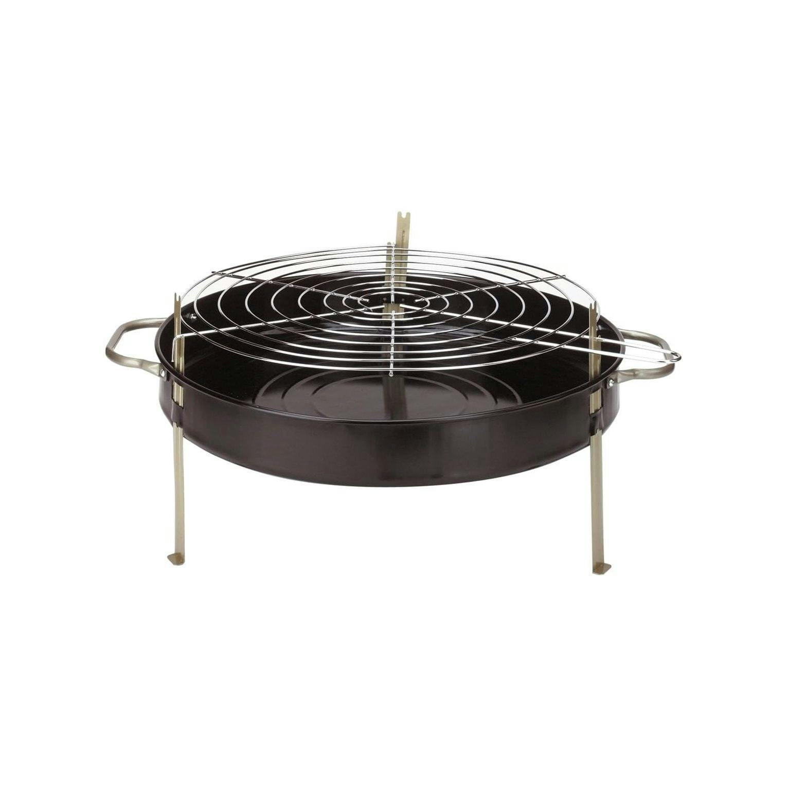 Compact 18" Portable Charcoal Grill in Sleek Black Steel