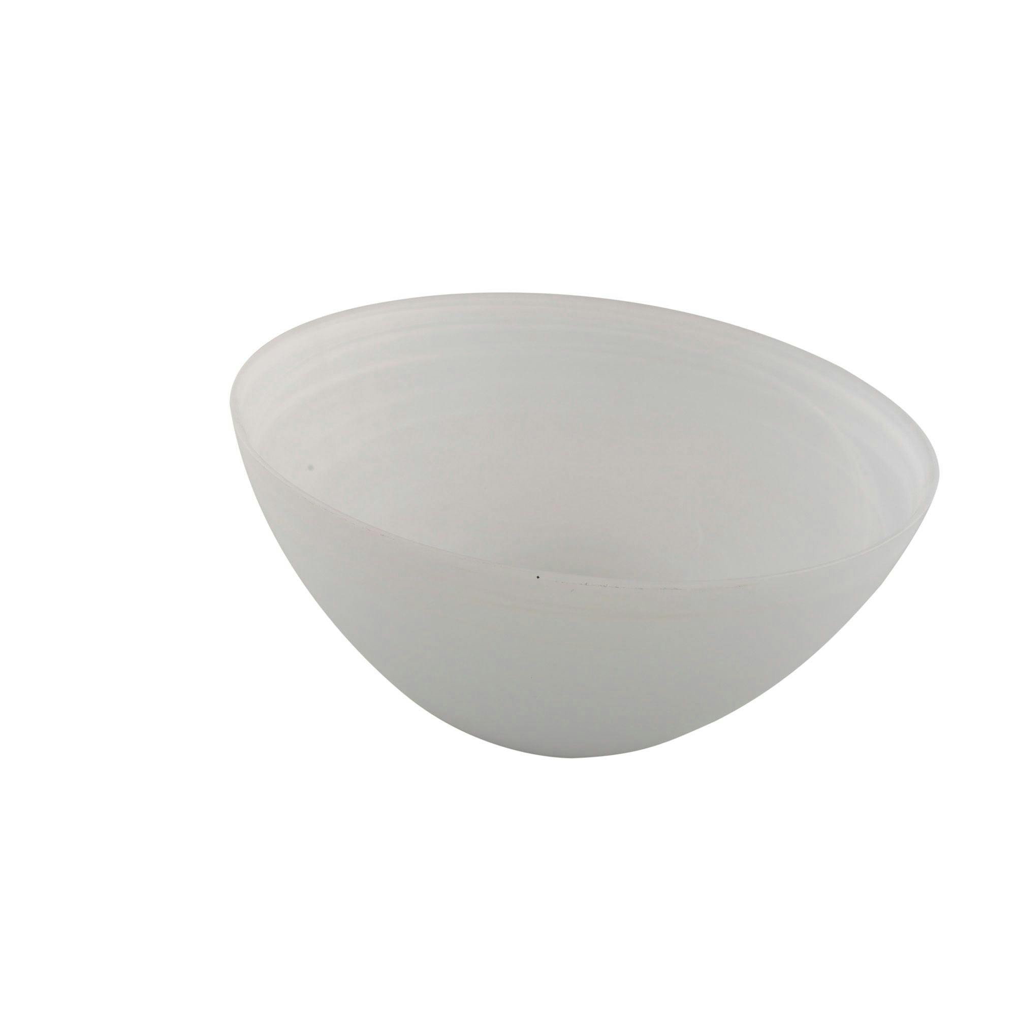 Alabaster White Matte Glass Serve Bowl for Winter Dining