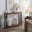 Oxford Barnwood & Black Metal Console Table with Open Shelving