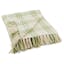 Antique Green Woven Cotton 50x60" Fringe Throw Blanket