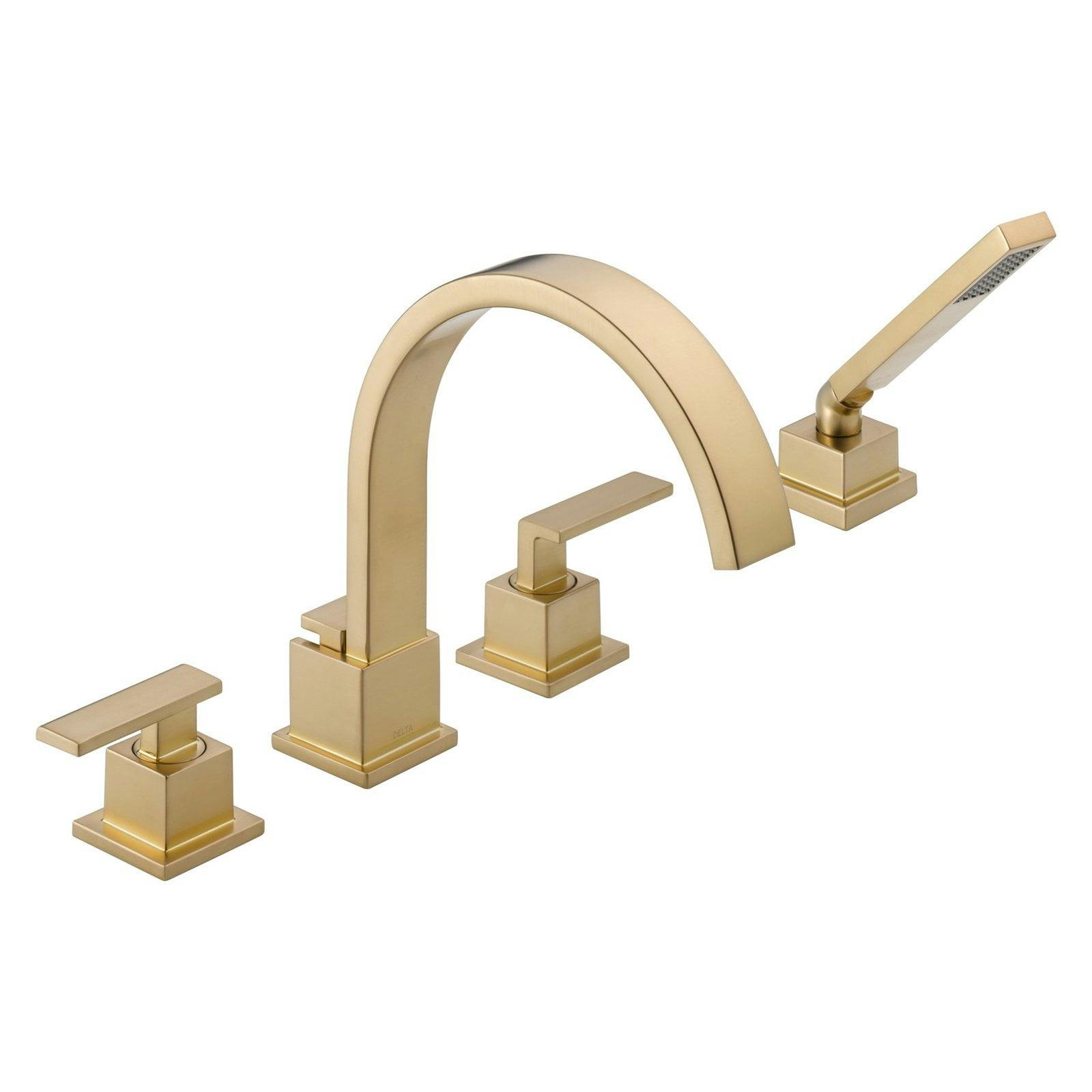 Champagne Bronze Roman Tub Faucet with Handshower