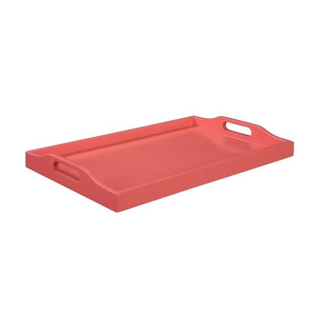 Coral Bliss 22" Rubberwood Multi-Use Serving Tray