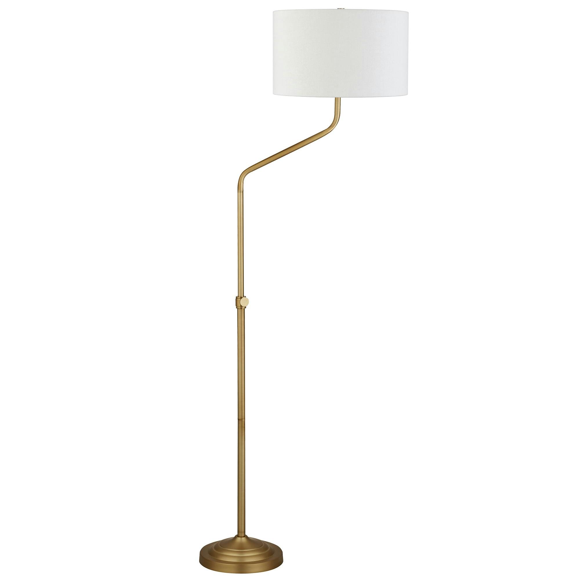 Callum Adjustable Height 66" Smart Floor Lamp in Brushed Brass