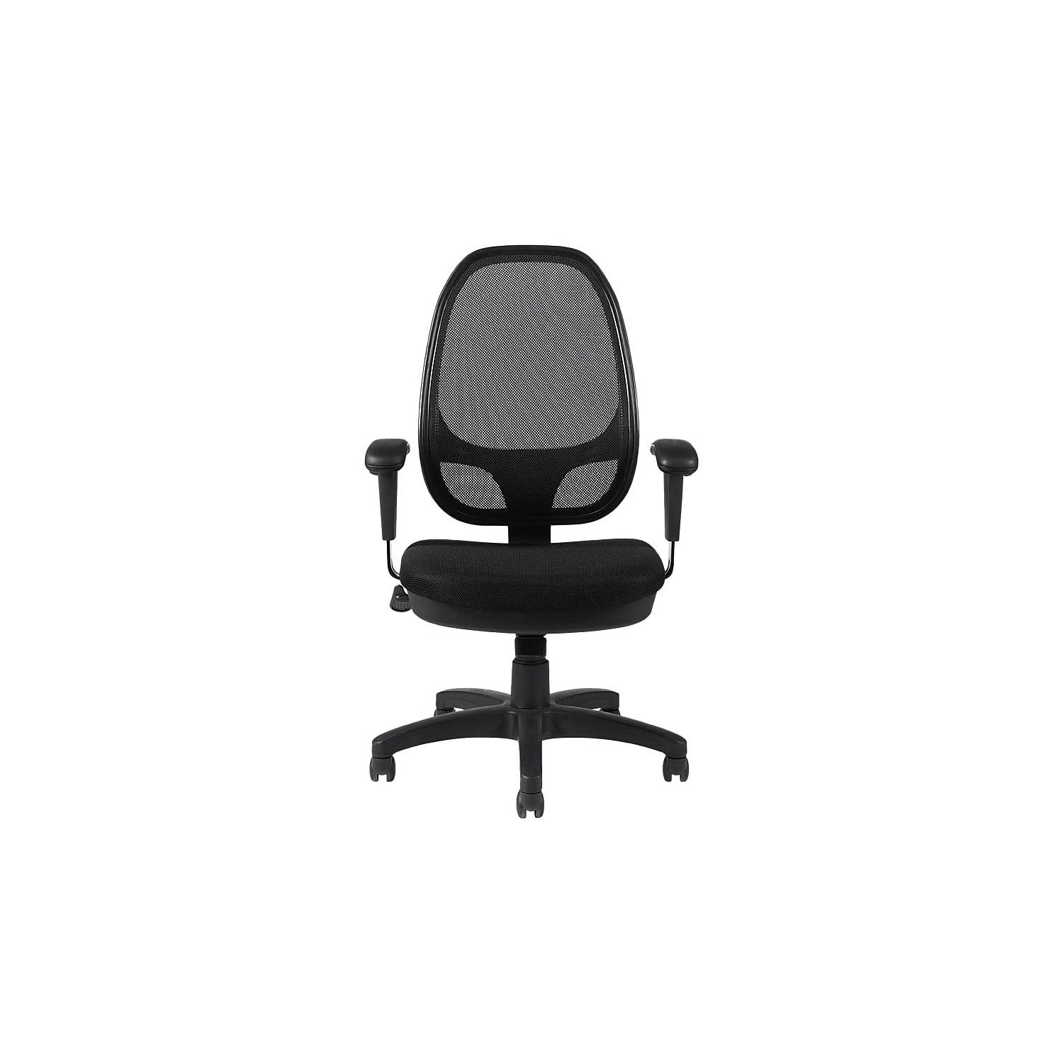 Executive High-Back Black Mesh Fabric Adjustable Office Chair