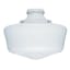 Traditional Globe White Ceiling Fan Light Kit 14'' Fluorescent