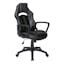 Influx Modern Swivel Gaming Chair in Black Faux Leather
