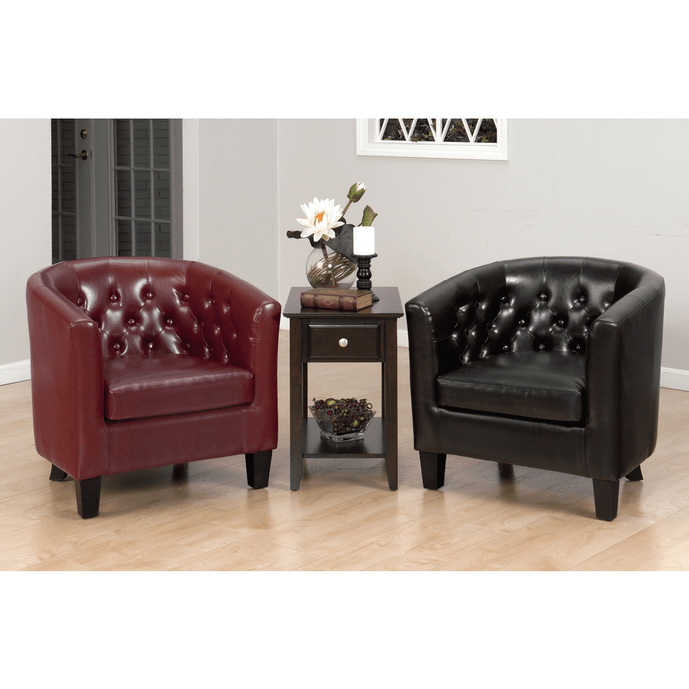 Traditional Espresso Brown Chairside End Table with Storage