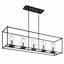 Crosby Olde Bronze 5-Light Linear Chandelier with Clear Glass