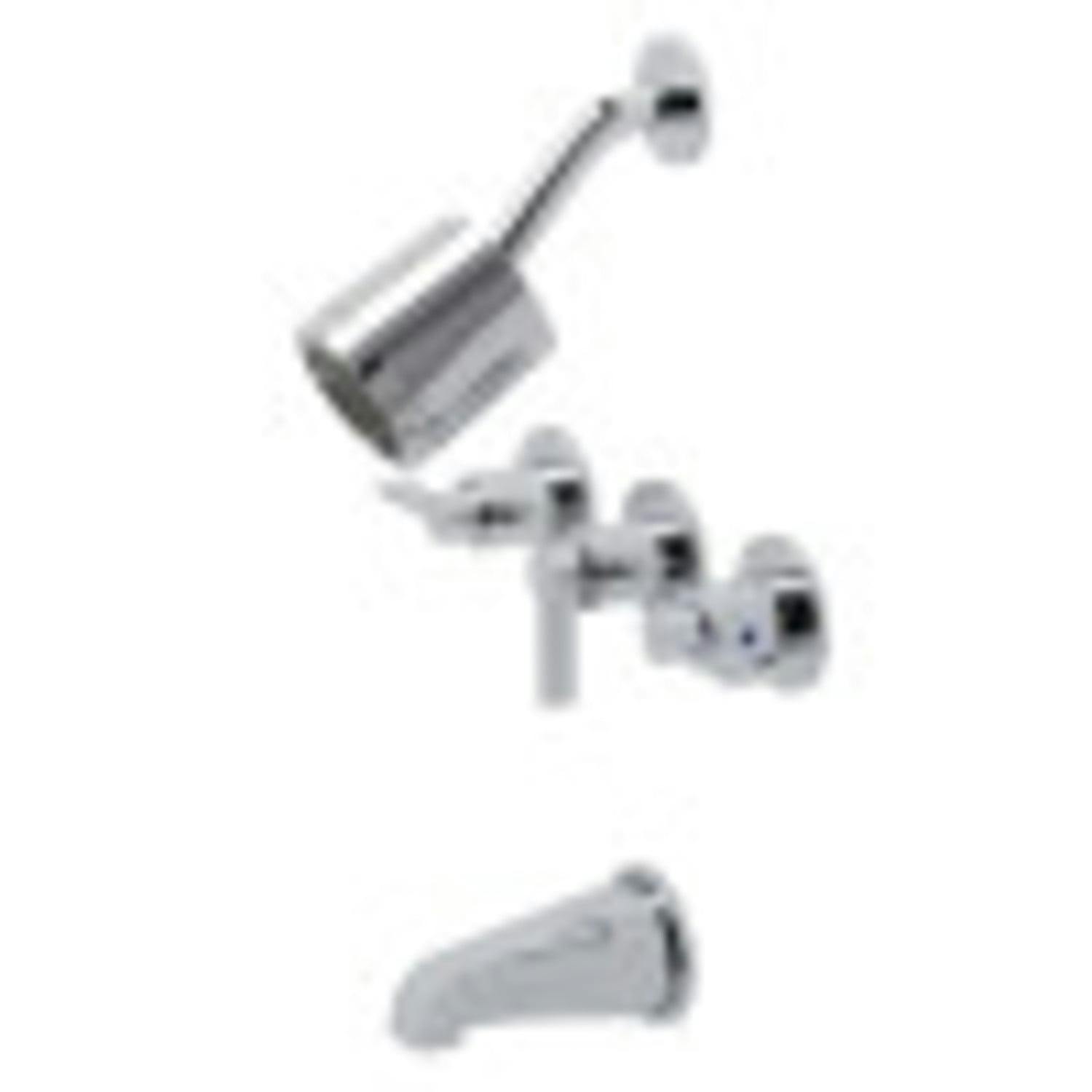 NuvoFusion Polished Chrome Wall-Mounted Tub and Shower Faucet