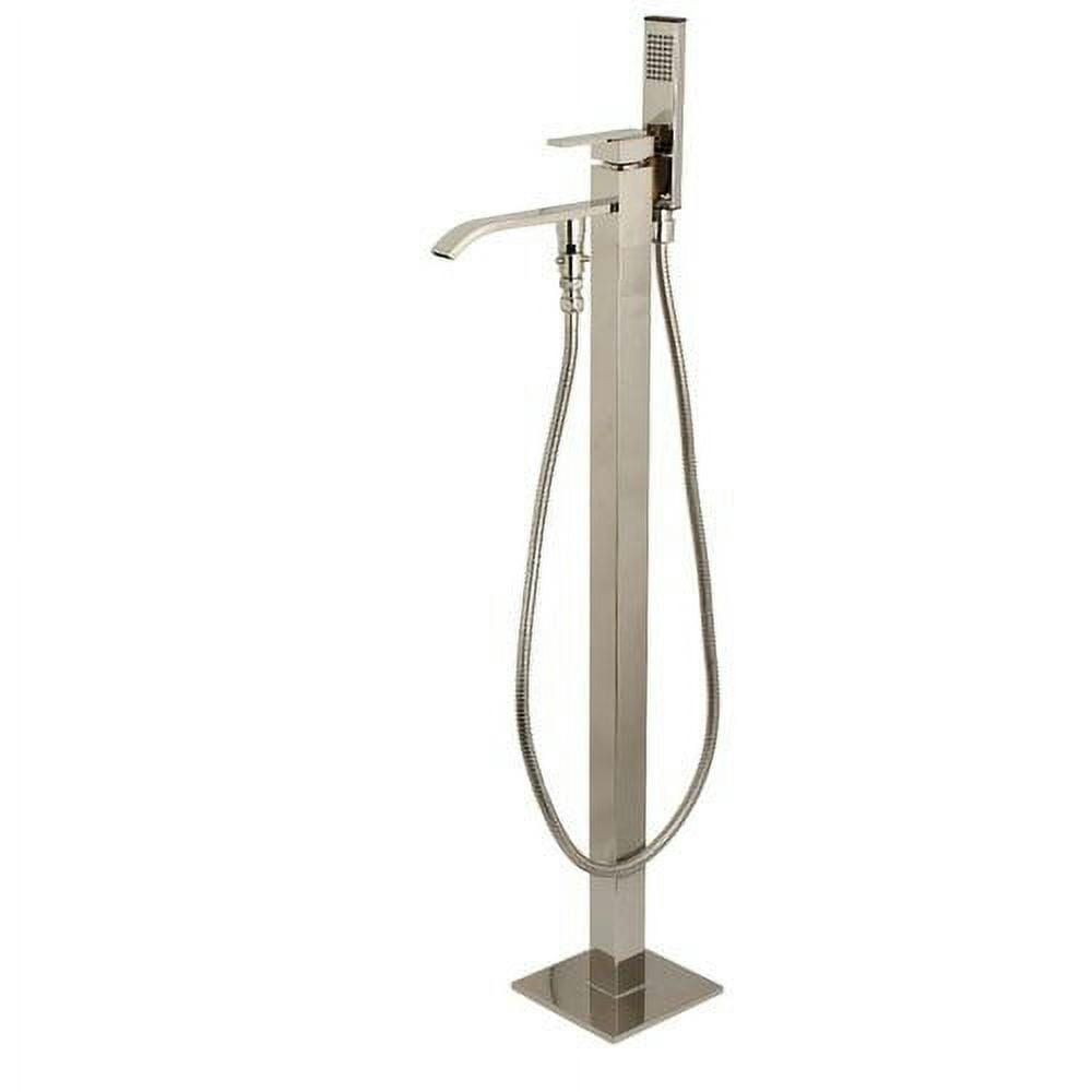 Executive Polished Nickel Freestanding Tub Faucet with Hand Shower