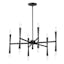Rome Civic Black 12-Light Taper Candle Chandelier