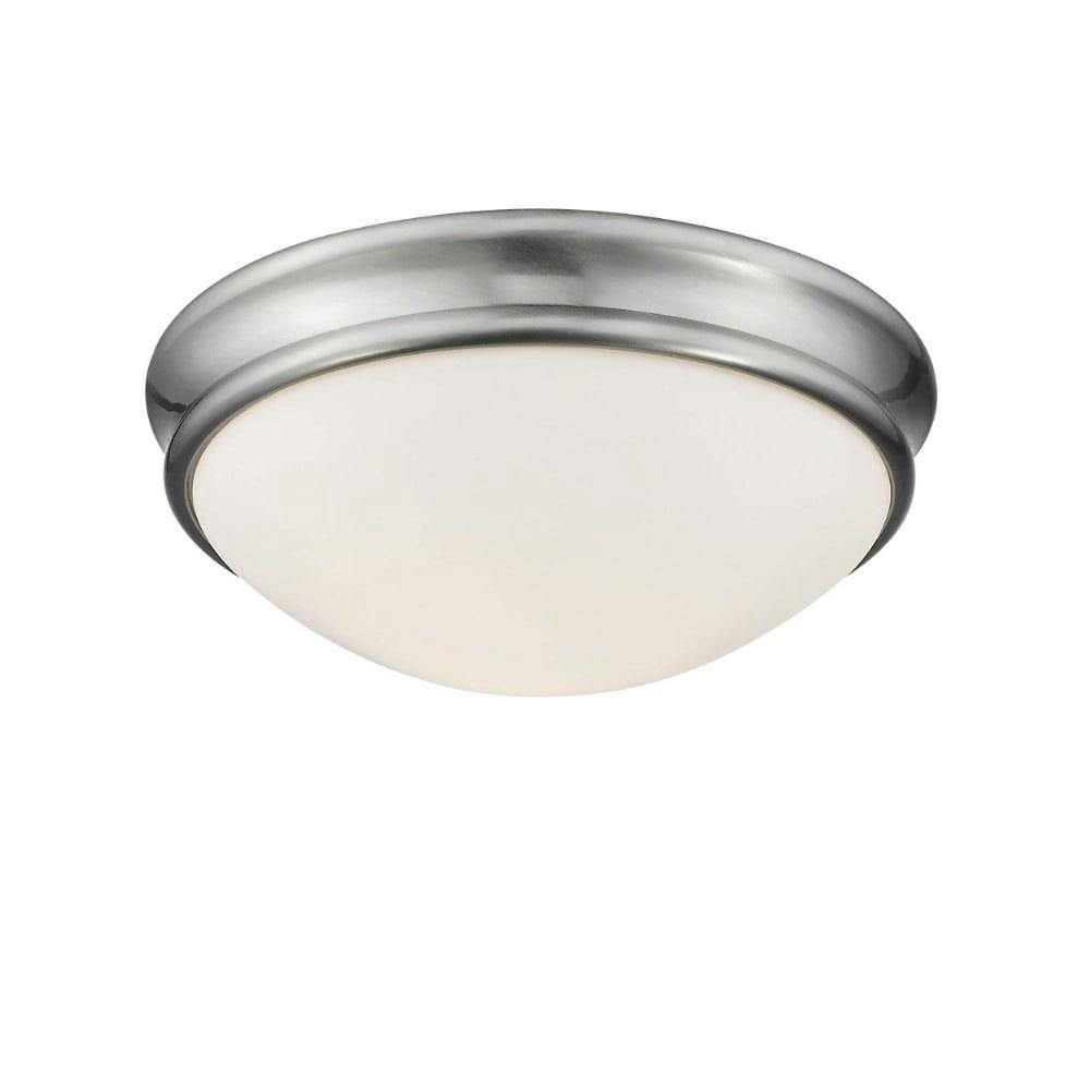 Elegant 10'' Brushed Nickel Flush Mount Ceiling Light with Glass Bowl