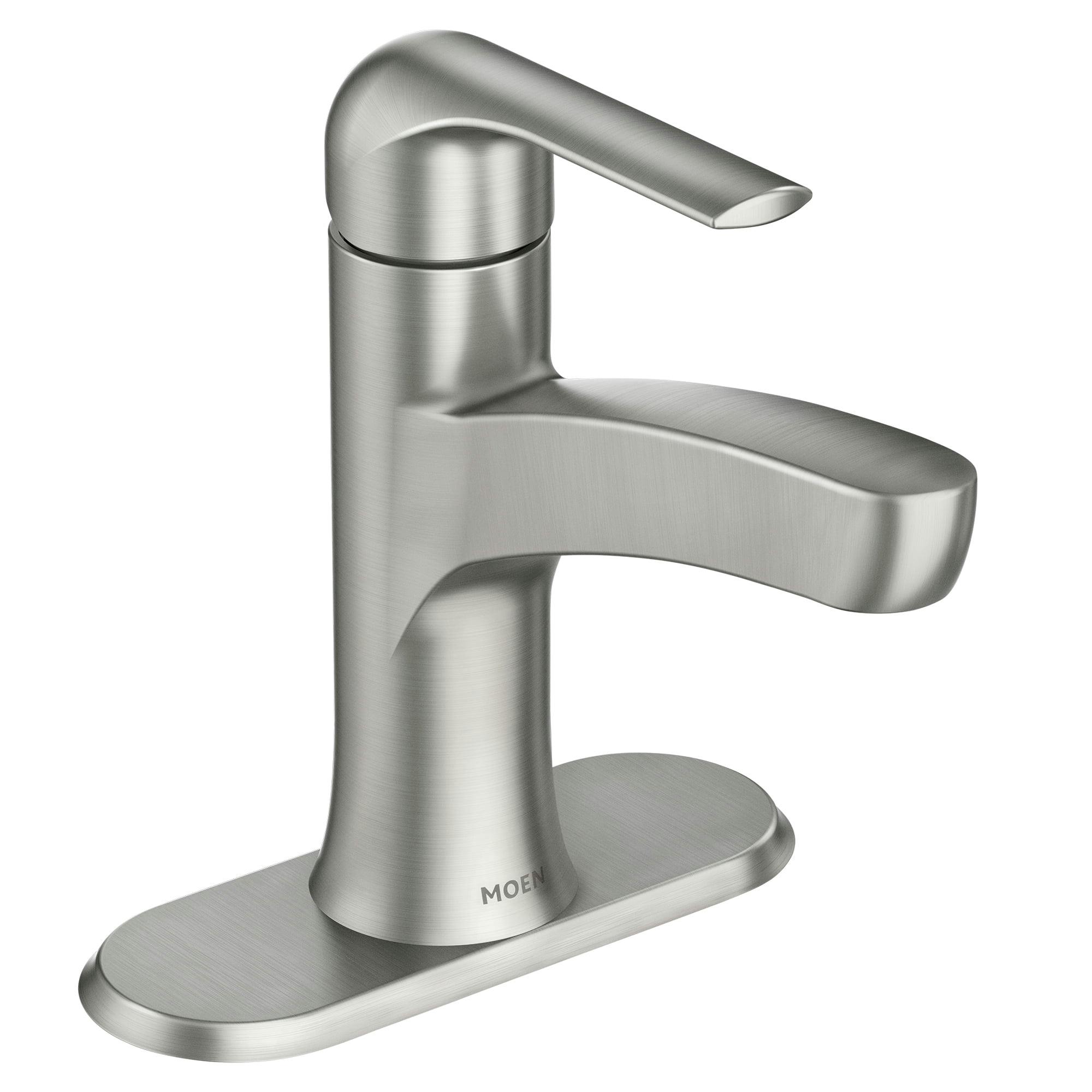Tilson Elegance Brushed Nickel Wall-Mount Bathroom Faucet with Lever Handle