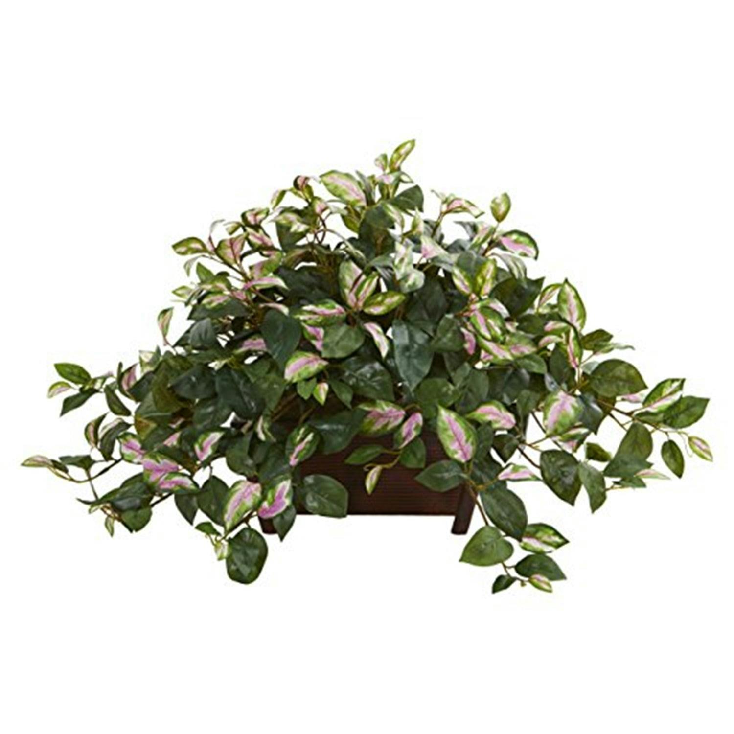 Lush Variegated Green and Purple 14" Hoya Artificial Plant