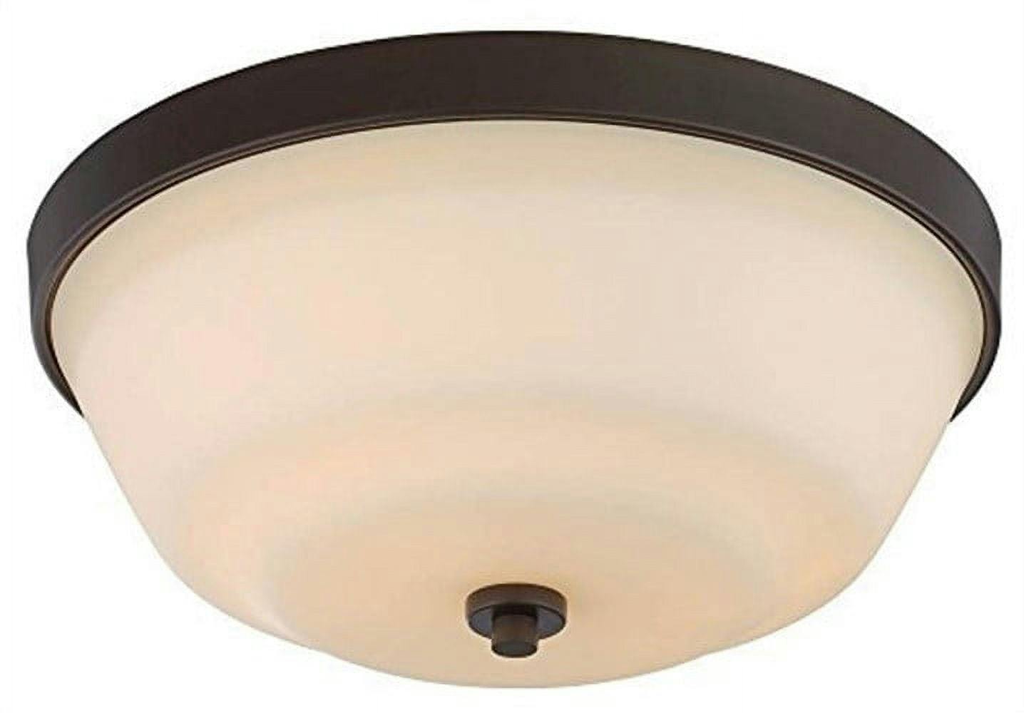 Willow 2-Light Polished Nickel Flush Mount with Satin White Glass
