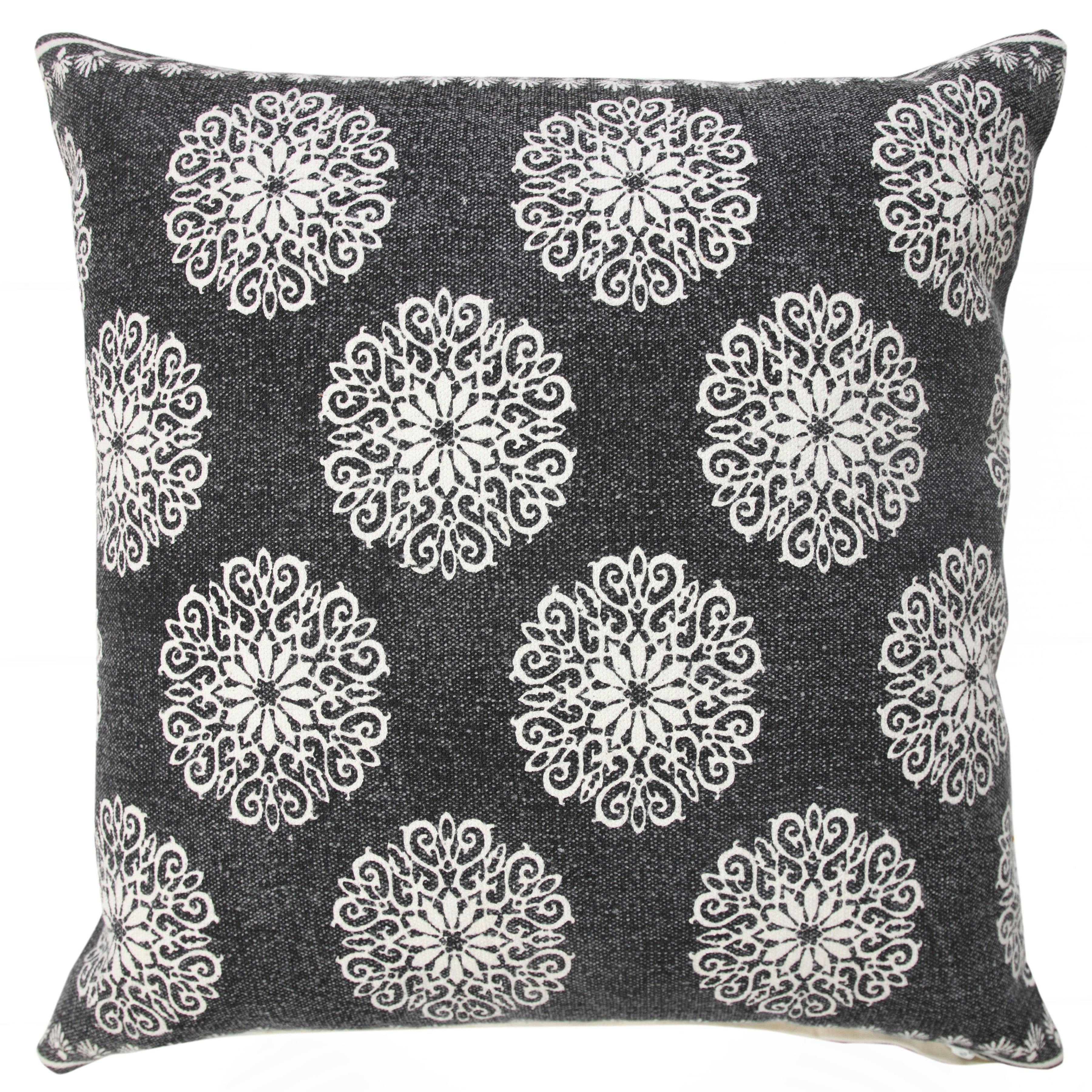 20" Square Multicolor Floral Cotton Accent Pillow Set