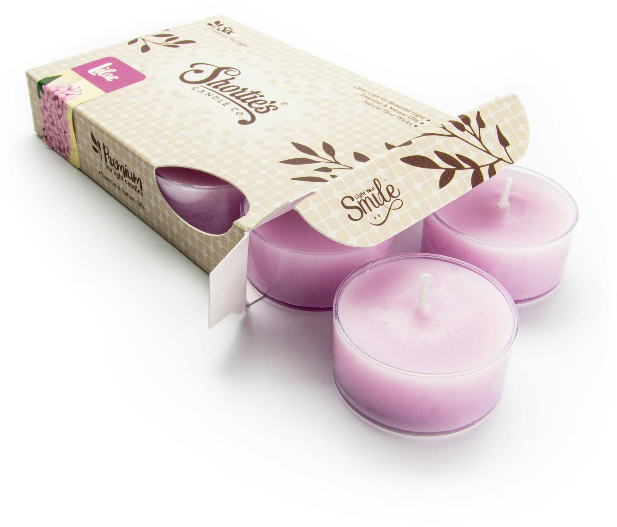 Lilac Bliss 6-Pack Scented Tealight Candles with Glitter Embellishment