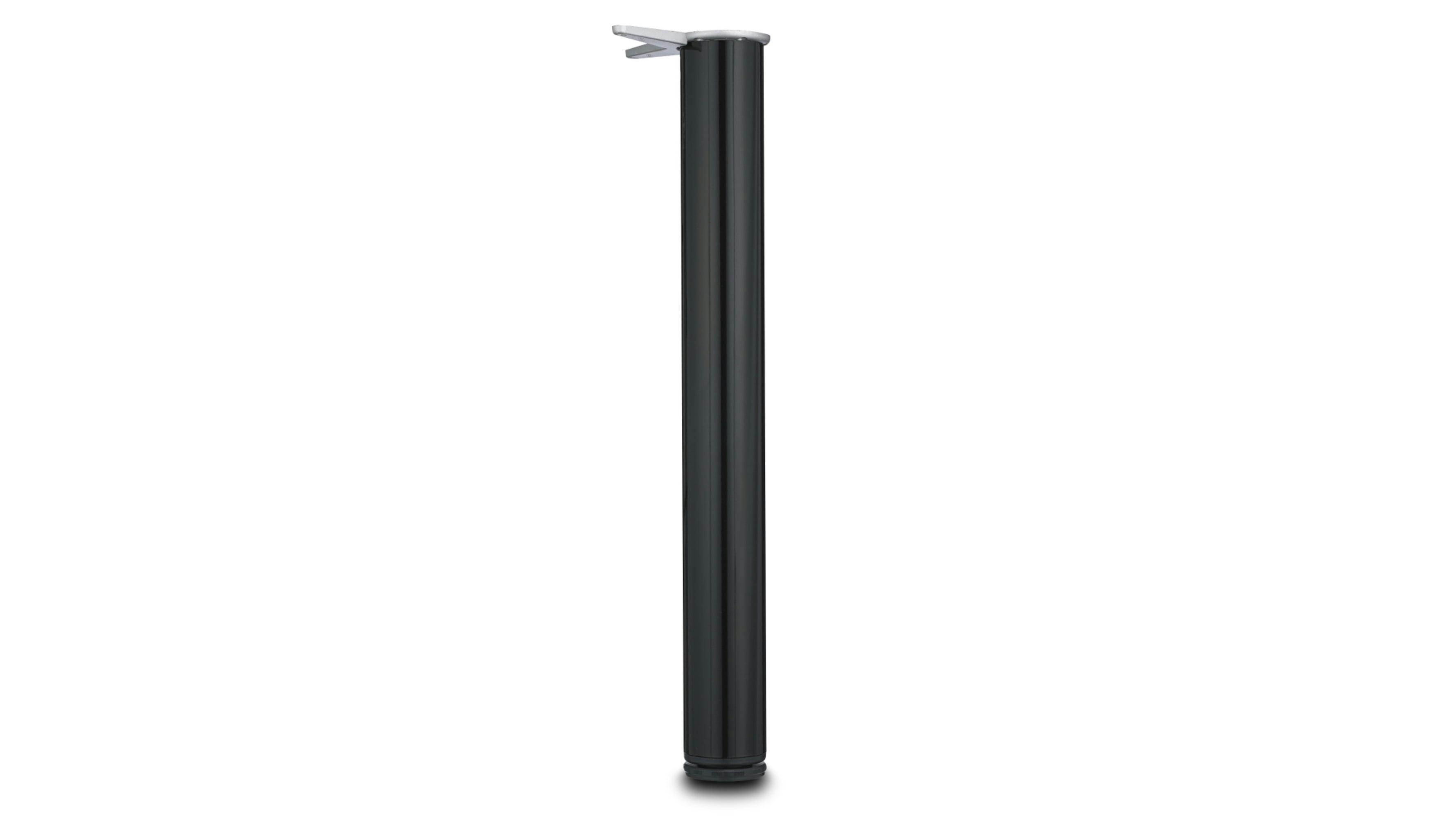 Elegant 28" Black Adjustable Metal Table Leg