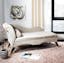 Transitional Tan Velvet Chaise with Espresso Wood Legs and Pillow