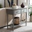 Ryder Distressed Grey 40" Wood and Metal Console Table with Storage