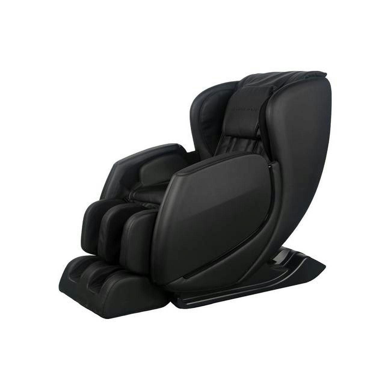 L-Track Full-Body Zero Gravity Black Faux Leather Massage Chair
