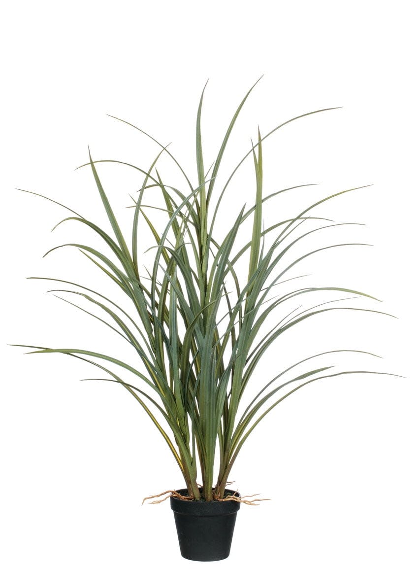 Elegant Wispy Potted Grass Decor for Outdoor Spaces, 36" Green