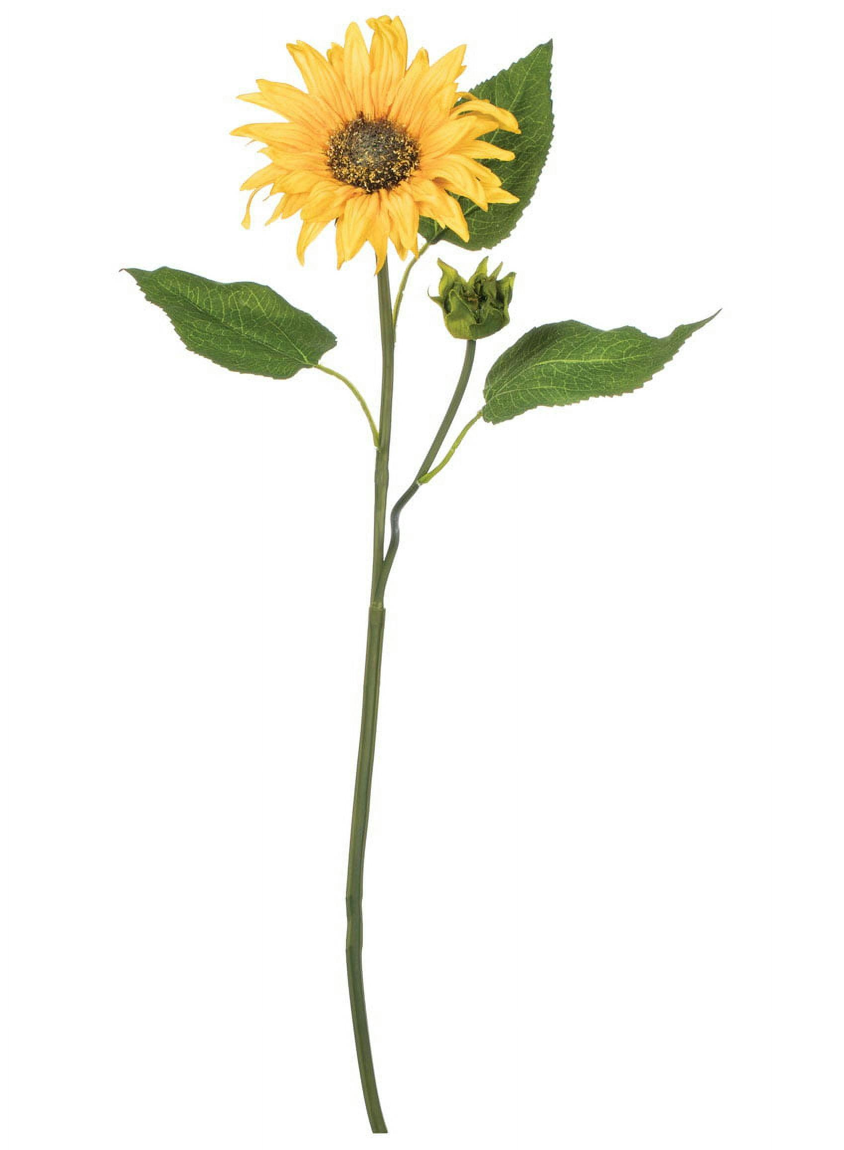 Radiant Summer-Fall Silk Sunflower 12" Arrangement for Outdoor Tabletop