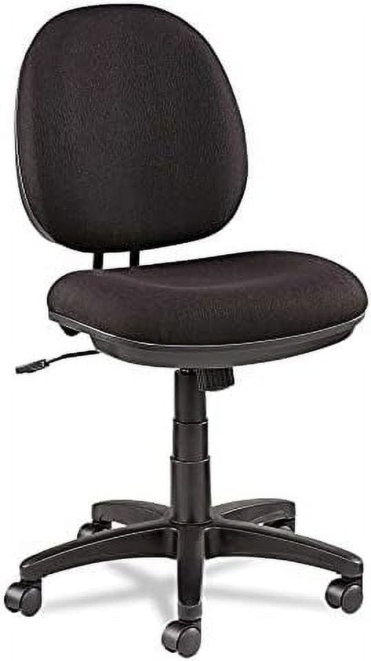 Compact Swivel Task Chair in Black Acrylic with Adjustable Height