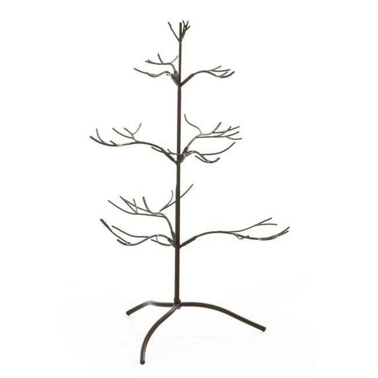 Elegant 25" Metal Display Tree with 5-Tier Branches in Brown