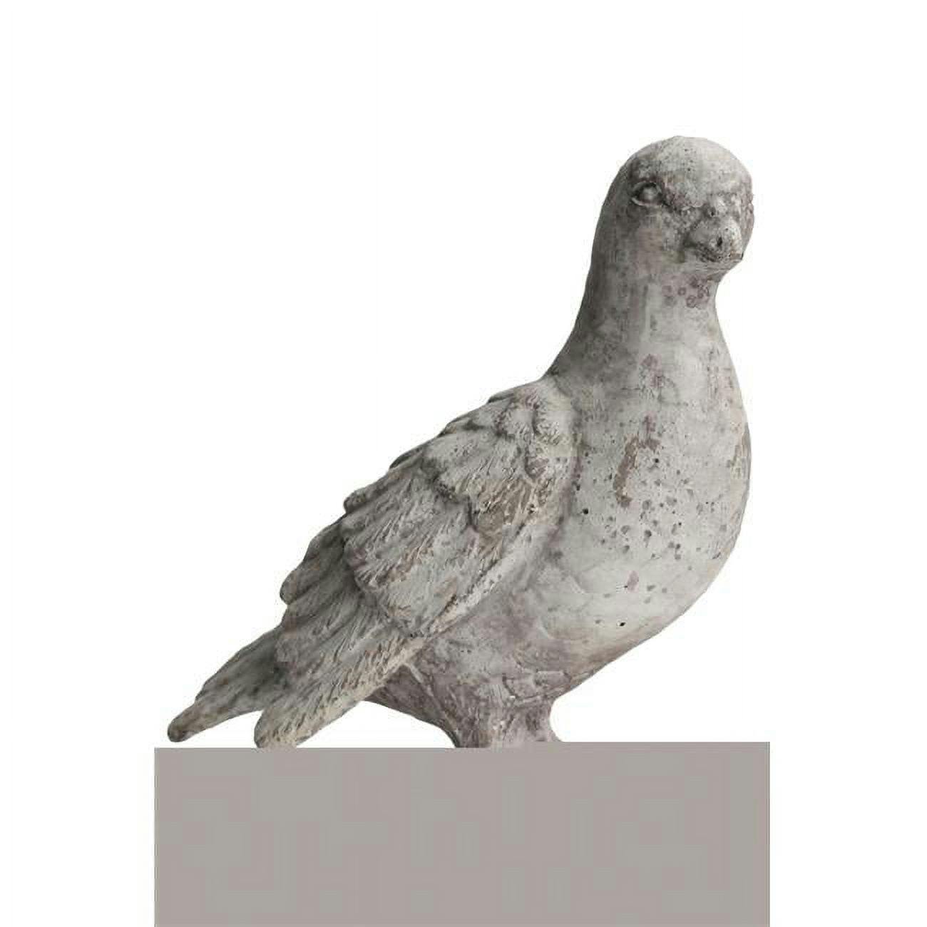Distressed Gray Cement Cardinal Wall Figurine, 6.25in