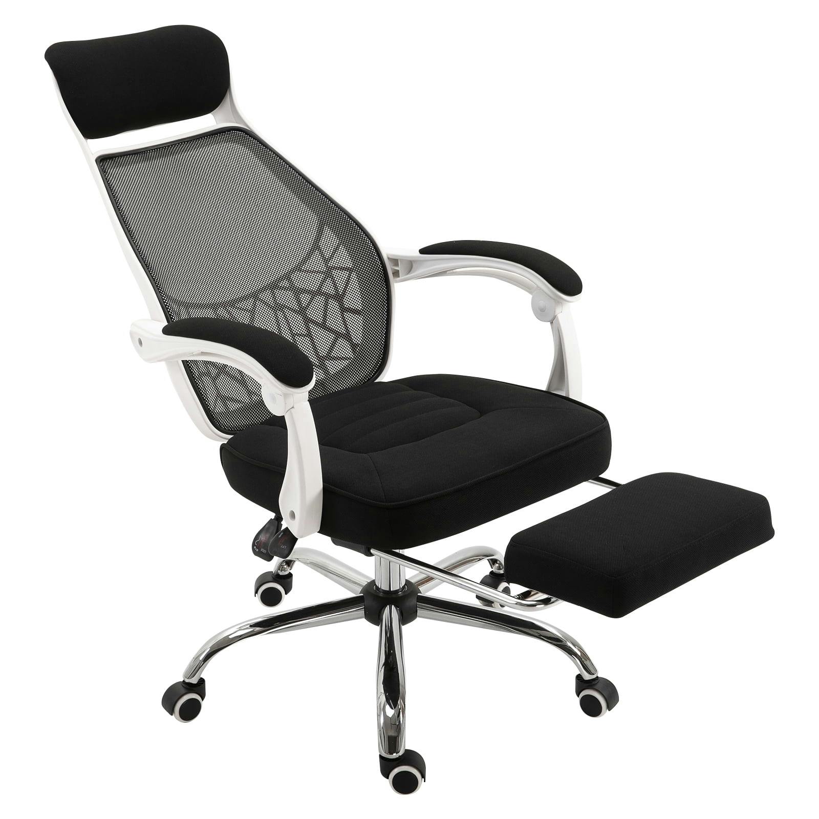 ErgoFlex High-Back Black Mesh Executive Swivel Chair with Adjustable Arms