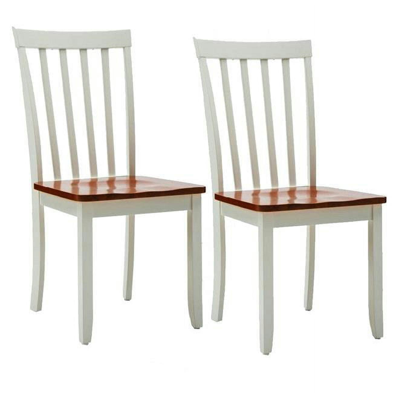 Parsons High Slat Side Chair in White - Solid Wood Construction