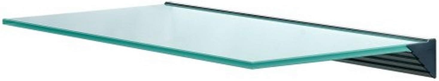 Glacier 24" Opaque Tempered Glass Modern Floating Wall Shelf