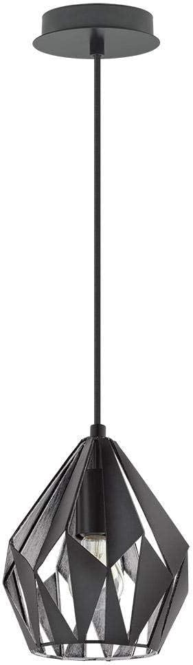 Carlton Mini 14'' Matte Black Geometric Indoor/Outdoor Pendant Light