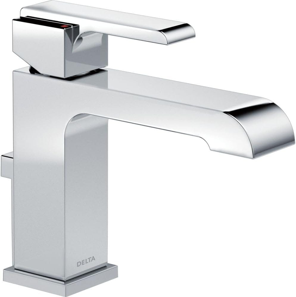 Sleek Chrome Modern Single Hole Bathroom Faucet with Drain