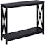 Eco-Friendly Oxford Black Console Table with Dual-Tier Storage