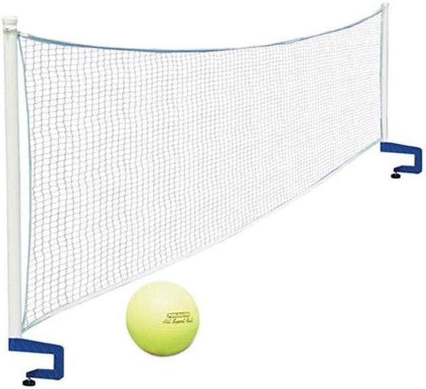Poolside Hybrid Volleyball and Badminton Net Set, 16-Feet, White