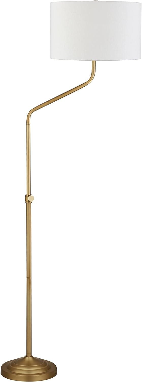 Callum Adjustable Height 66" Smart Floor Lamp in Brushed Brass
