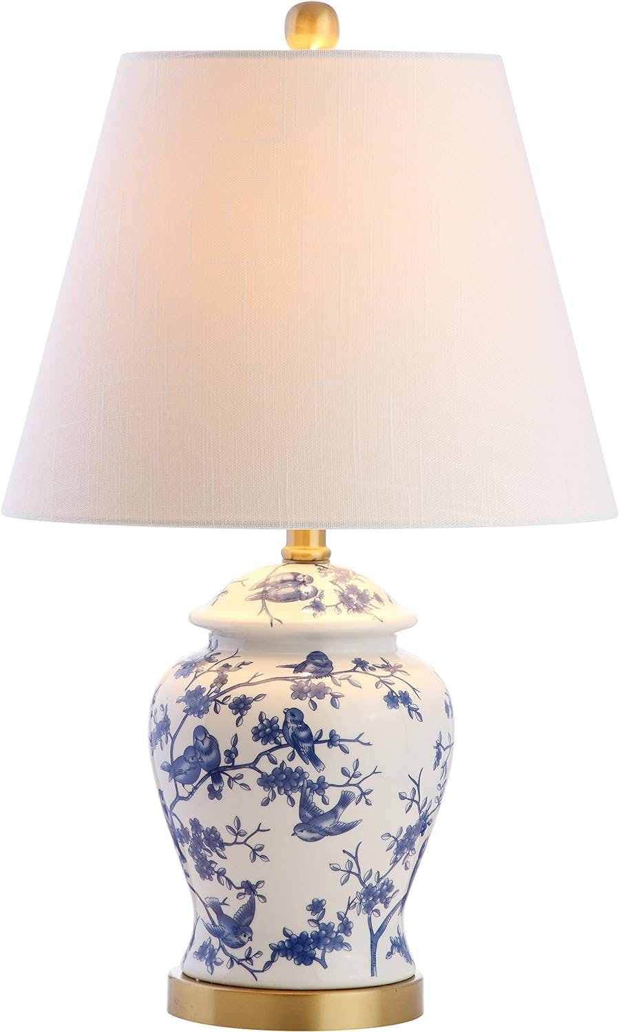 Penelope 22" Chinoiserie Blue and White LED Table Lamp