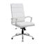 Elegant White CaressoftPlus Executive Chair with Chrome Base