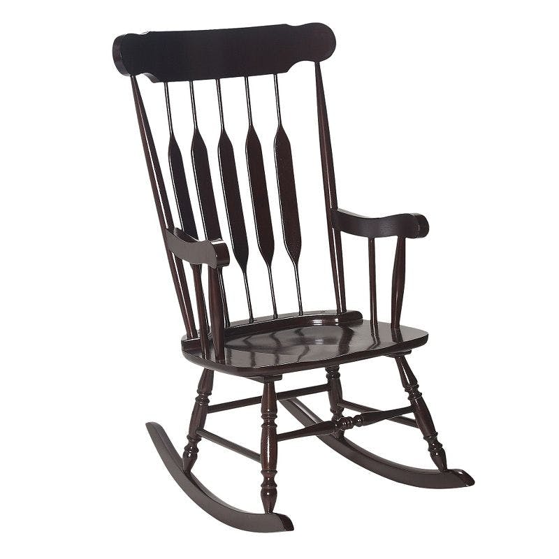Espresso Classic Wooden Rocking Chair for Cozy Corners