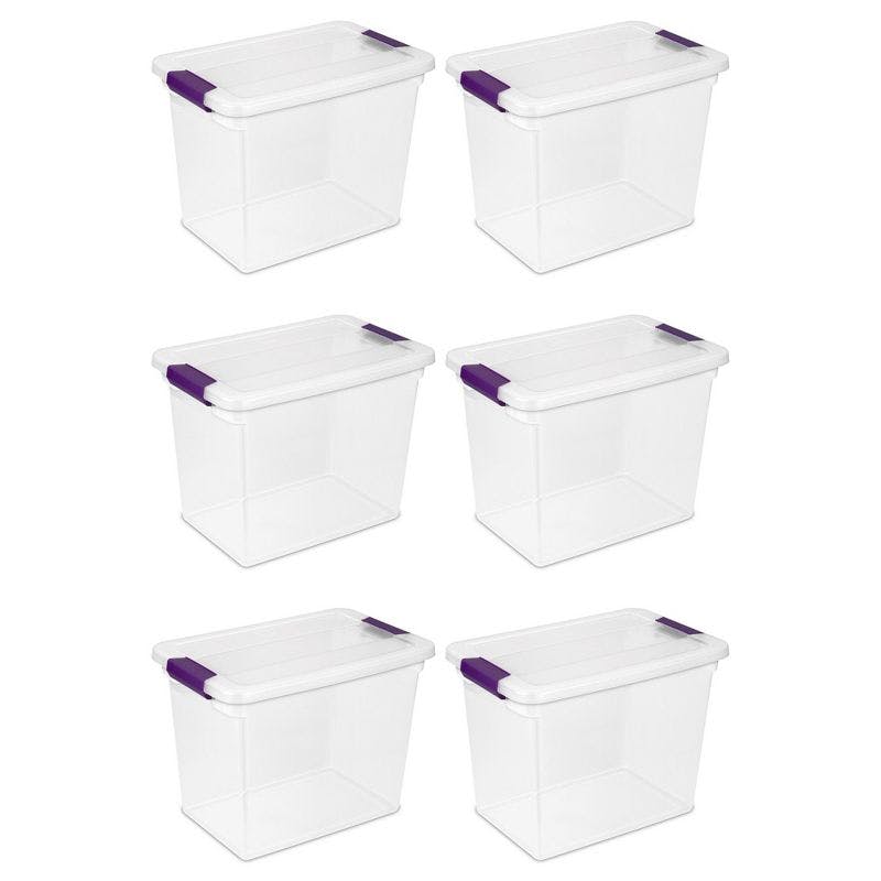 ClearView Kids' Room 27 Quart Plastic Stackable Storage Box with Latch Lid
