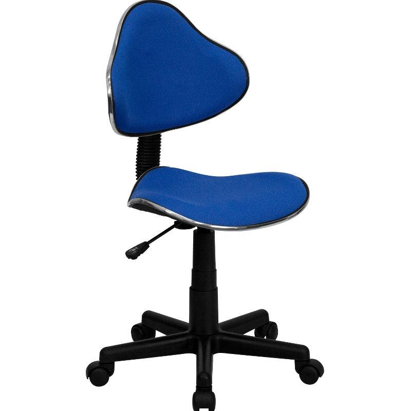 ErgoSwivel Blue Polyester Low-Back Task Chair