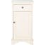 Transitional Hector White Pine Slim Storage Cabinet with Drawer