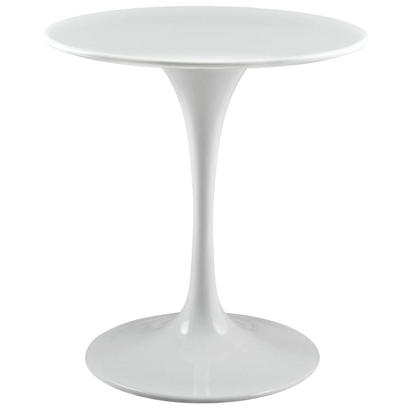Modern Round White Wood 28" Dining Table