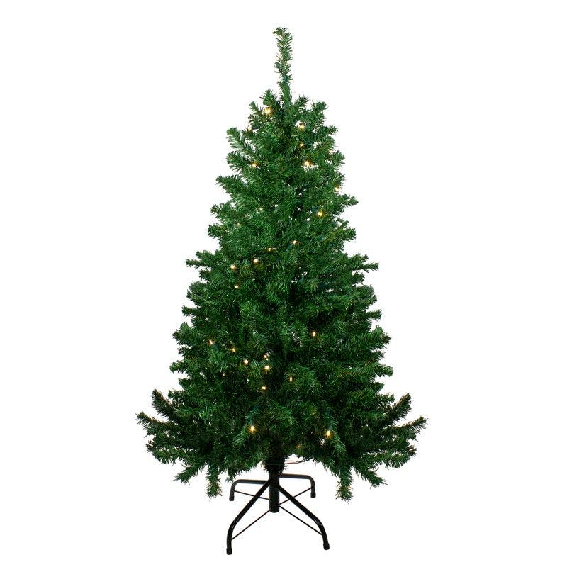 Festive Elegance 4' Pre-Lit Fir Christmas Tree with Warm White LED Lights