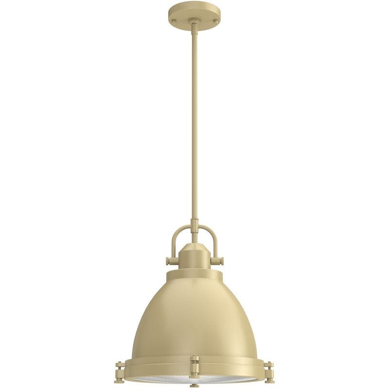 Bridgemoor Modern Brass 2-Light Industrial Pendant with Clear Glass