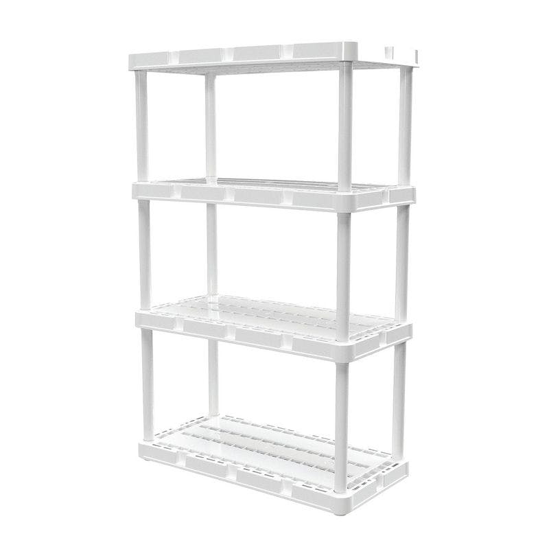 Gracious Living 48" White Solid 4-Shelf Light-Duty Storage Unit